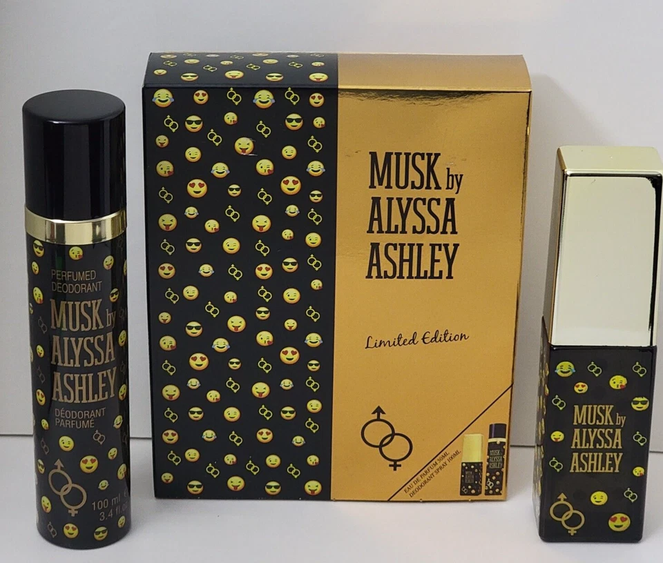 MUSK by ALYSSA ASHLEY 2 peças Conjunto: EAU DE PARFUM 1,7 oz + DESODORANTE SPRAY 1,7 oz - Imagem 2 de 3