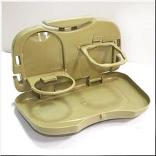 CAR RESTAURANT FOOD MEAL DRINK MULTIFUNCTIONAL TRAY HOLDER DINNER TABLE BEIGE