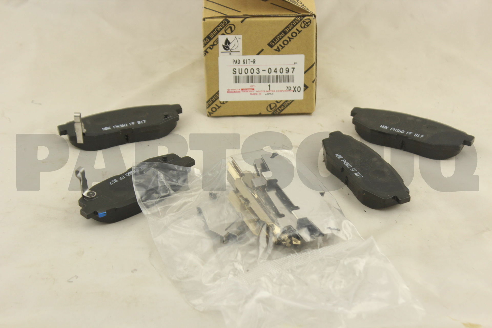 SU00304097 Genuine Toyota PAD KIT, DISC BRAKE, REAR SU003-04097 | eBay