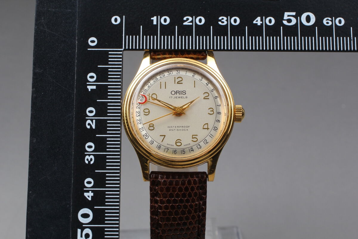 Vintage Oris Pointer Date 302-7285B Hand Winding Gold Mens Vintage Oris Pointer Date 302-7285B Hand Winding Gold Mens