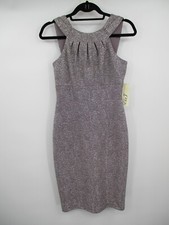 Eliza J Womens Dress 2 Silver Gray Purple Ladies Embellished Wedding Dressy New