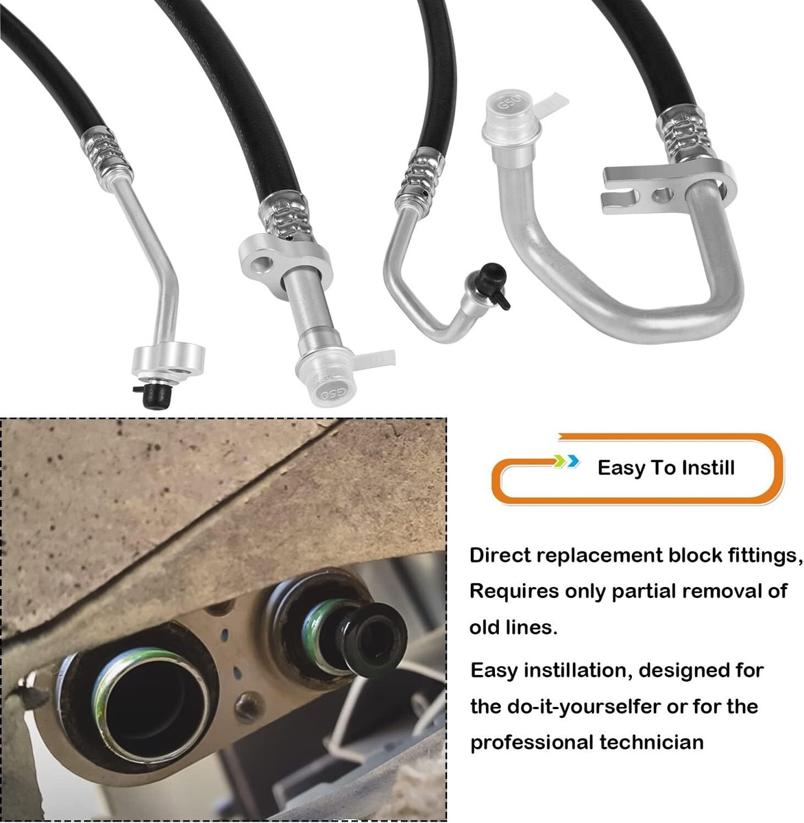 Rear AC Line Set AC Hose Kit For GM 23199274, Acadia