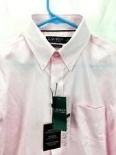 NWT LAUREN Ralph Lauren POLO SLIM FIT LONG SLEEVE SHIRT SZ L 15 32-33 ultra