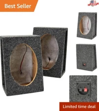 Truck Speaker Enclosure - Real MDF Construction - Integrated Terminals - Gray