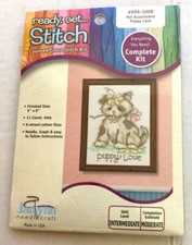 Janlynn Counted Cross Stitch Kit Puppy Love 999-1008 6" x 8" NEW