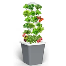 30-pot Black Tower Garden Hydroponics Growing System Indoor Smart Garden system