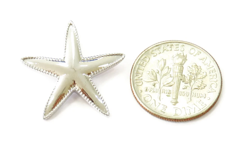 Pingente de colar berloque estrela do mar ouro branco 14k - C13015 - Imagem 2 de 4