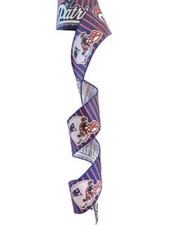 2.5" Wired Patriots Football Sports Team Ribbon  10 Yard Roll 