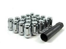 20 Pc Set Spline Tuner Lug Nuts 12 Chrome Ford Mustang Explorer