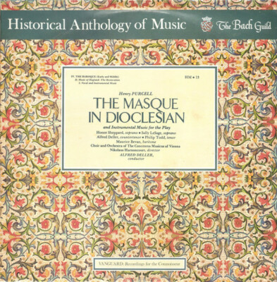 Purcell The Masque In Dioclesian NEAR MINT The Bach Guild Vinyl LP