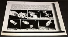 APOLLO 11 1969 LUNAR MODULE NASA DRAWINGS ORIGINAL GLOSSY ARCHIVAL WIRE PHOTO