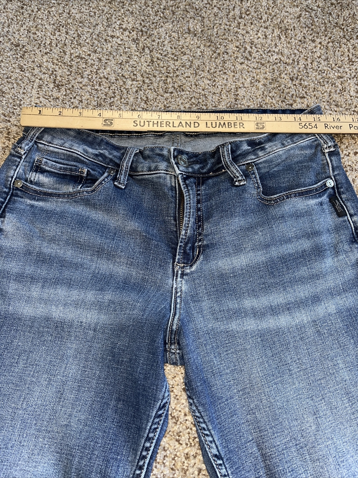 Silver Suki Women's 32x29 (actual 31 X 27.5) Super Skinny Denim Jeans - View 6