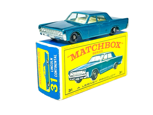 Matchbox Lesney No. 31 Blue Lincoln Continental w/E4 Style Box