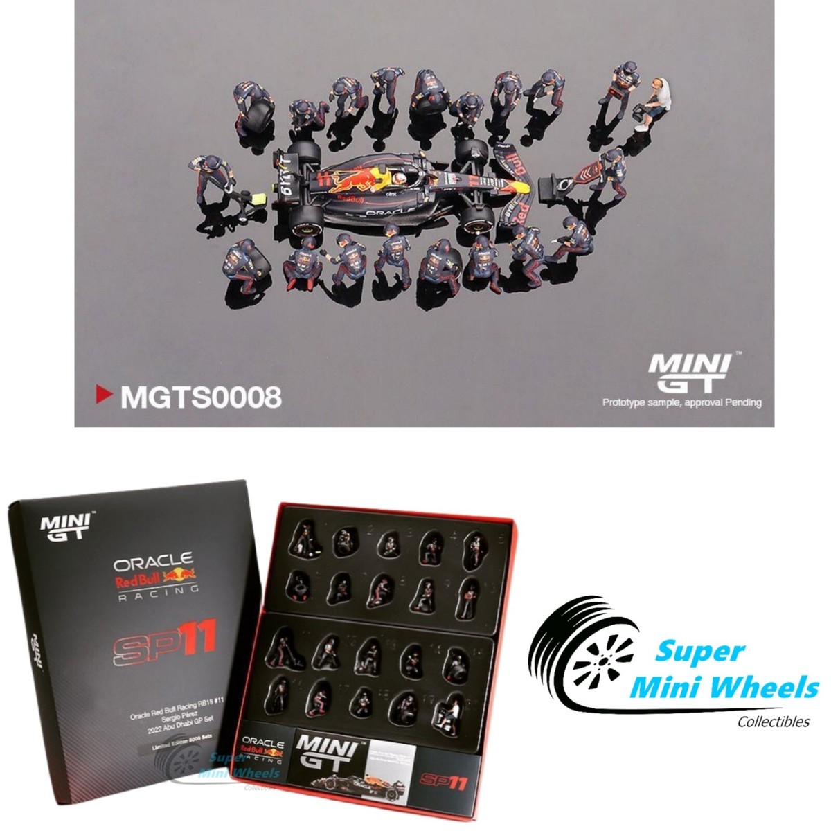 Mini GT 1:64 Red Bull Racing RB18 #11 Sergio P. 2022 Pit