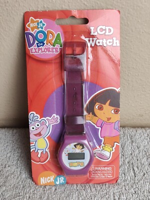 DORA THE EXPLORER LCD WATCH Collectible NICK JR Vintage Viacom Cartoon NOS 