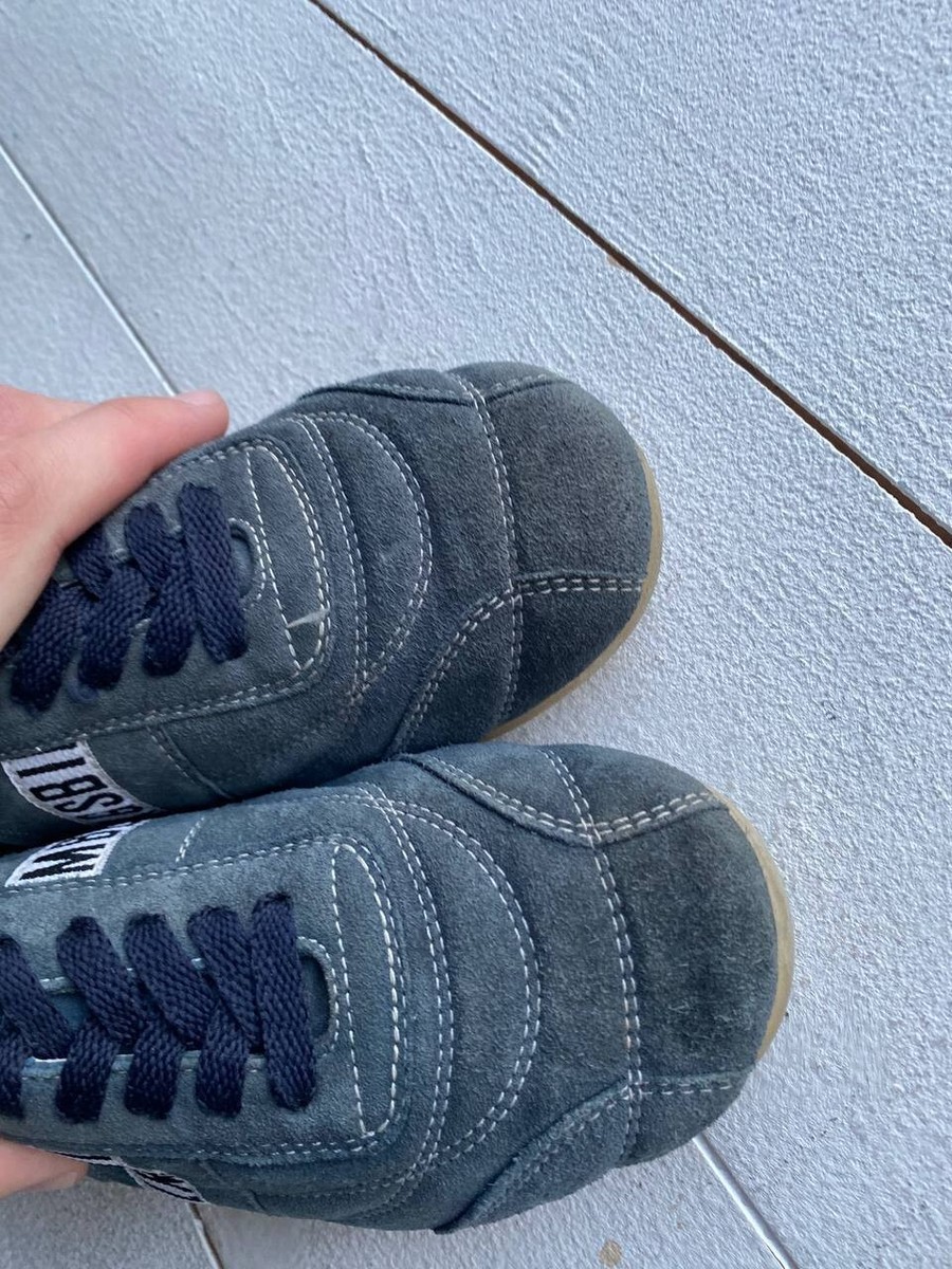 90s Dirk Bikkembergs Blue Suede Womens Sneakers 36 Size VNTG RARE