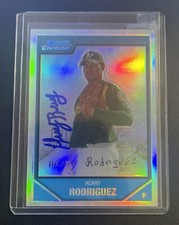 RARE DUAL AUTO, 2007 Bowman Chrome Refractors #BC121 Henry Rodriguez 425/500