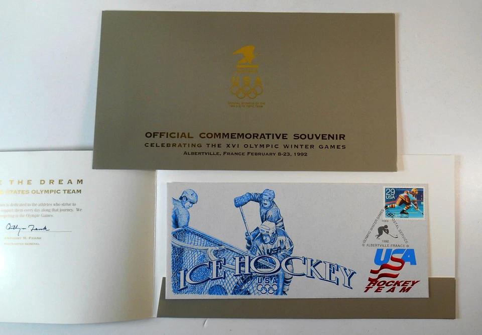 1992 Winter Olympics Sc 2611-15 2615a (5 events) official USPS cachets & folders - Image 4 of 4