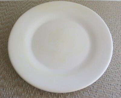 ALETHA SOULE STUDIO 9'' PLATE EARTHENWARE POTTERY RARE GLAZE COMBO: WHITE YELLOW