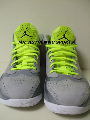 NIKE AIR JORDAN 2012 Size 10 GREY/NEON VOLT GRN 1 2 3 4 5 6 7 8 9