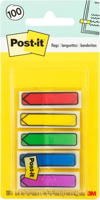 Post-it Arrow Flags 0.47 x 1.7 in 100-Count Dispenser Primary Colors 684-ARR1