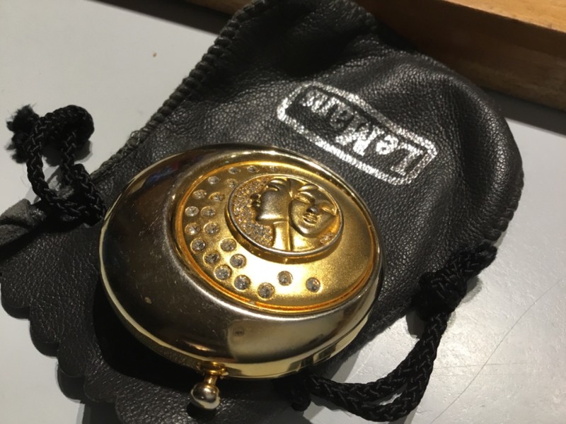 Vintage Estée Lauder Gemini Twin Jewelled / Rhinestone Gold Powder Compact