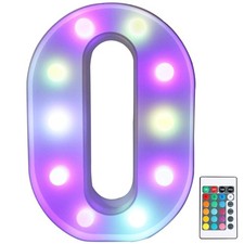 Colorful Marquee Letters Light Up Letters with Remote, Party Letter with Ligh...