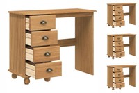 Schreibtisch ´Askim´Mit Schubladen 95X40X75 Cm Massivholz Kiefer