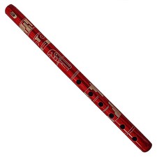 Large Red Bamboo Native Flute Handmade Unique Craftsmanship Eco Friendly Design