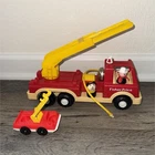 Fisher-Price Little People Fire Truck Vintage lot of 2