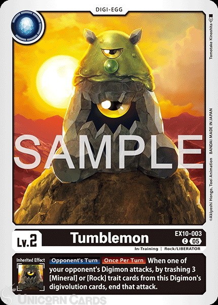 EX10-003 Tumblemon : Common Digimon Card : EX10: Sinister Order