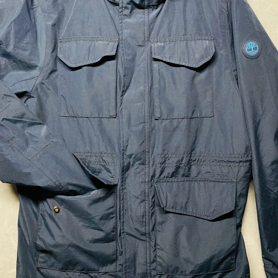 Timberland водонепроницаемый с капюшоном куртки мужской M средний синий открытый плащ - Изображение 4 из 4