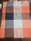 Pottery Barn Teen Blue Orange Plaid Standard Shams (5) — photo 2