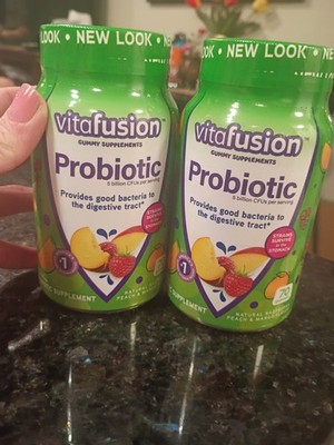 Two Bottles of Vitafusion Probiotic Gummy Supplement Digestive Support 70 Count