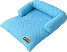 Pelsbarn 2-Pack Cooling Dog Bed - Ice Silk Summer Comfort, Self Cooling, Non-Sli