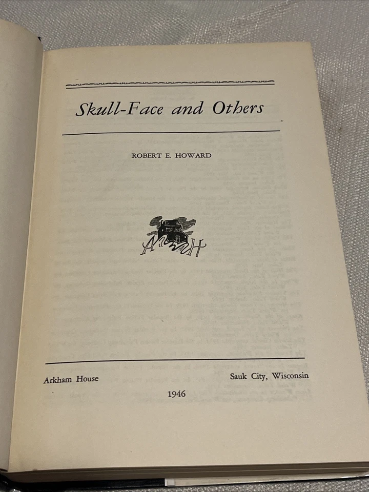 Robert E Howard *RARE* Skull-Face And Others - Arkham - 1946 - 1st ED LTD - Image 4 of 4