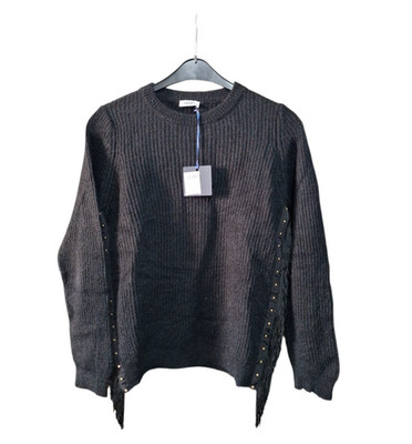 LIU JO Schwarzer Pullover mit Fransen UVP: 139,- 