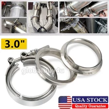 3 inch Stainless Steel V-Band Clamp with Flange Kit for Muffler Exhaust Downpipe