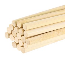Wooden Dowel Rods, 20cm/8" Round Dowel Rod, 8mm/0.31" Stick, 20 Pack