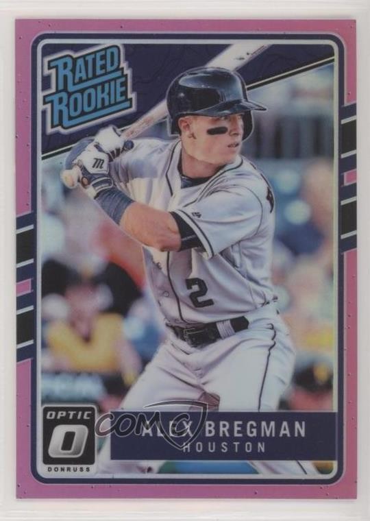 2017 Panini Donruss Optic Rated Rookies Pink Prizm Alex Bregman #43 1n3b