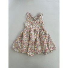 Tommy Bahama Girls Floral Ruffled Bow Accent Lined Dress Dress Kids Size 5