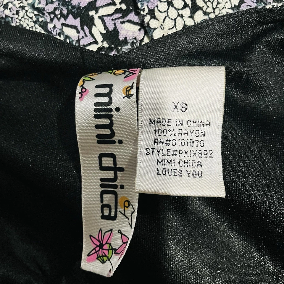 Mono Floral Negro Mimi Chica con Bolsillos Boho Cottagecore Romántico Talla XS Foto 4 de 4