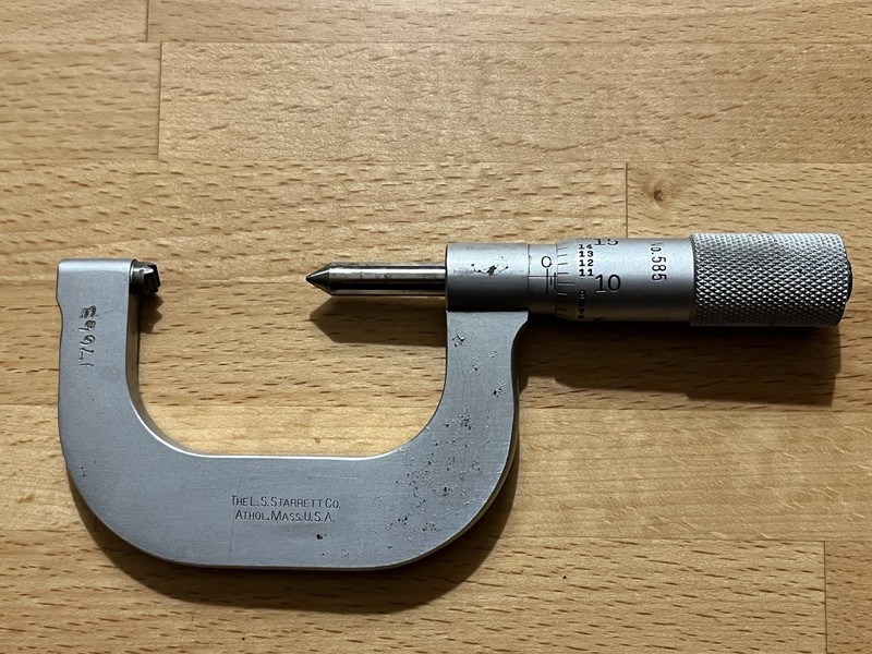 starrett thread pitch micrometer.1-2”/8-13 Pitch.Machinist’s tool.