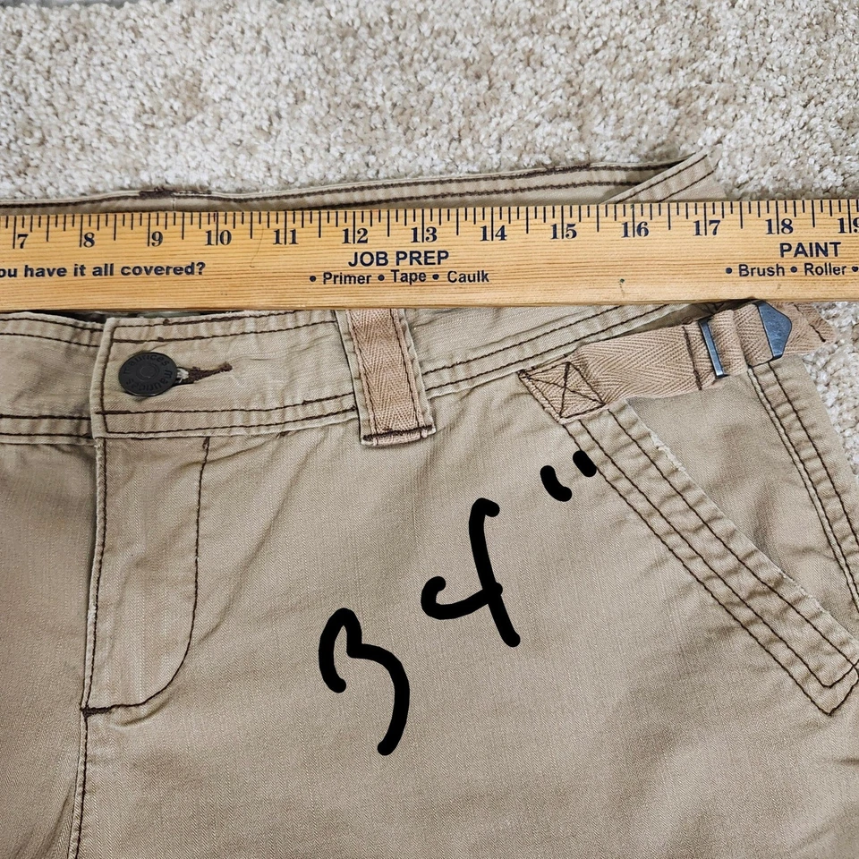 Pantalones para mujer Maurices caqui talla 11/12 calce relajado cintura ajustable utilitarios Foto 4 de 4