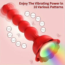 LED Anal Butt Plug Remote Clit Vibrator Vagina G-Spot Anal Sex Toy for Women Men