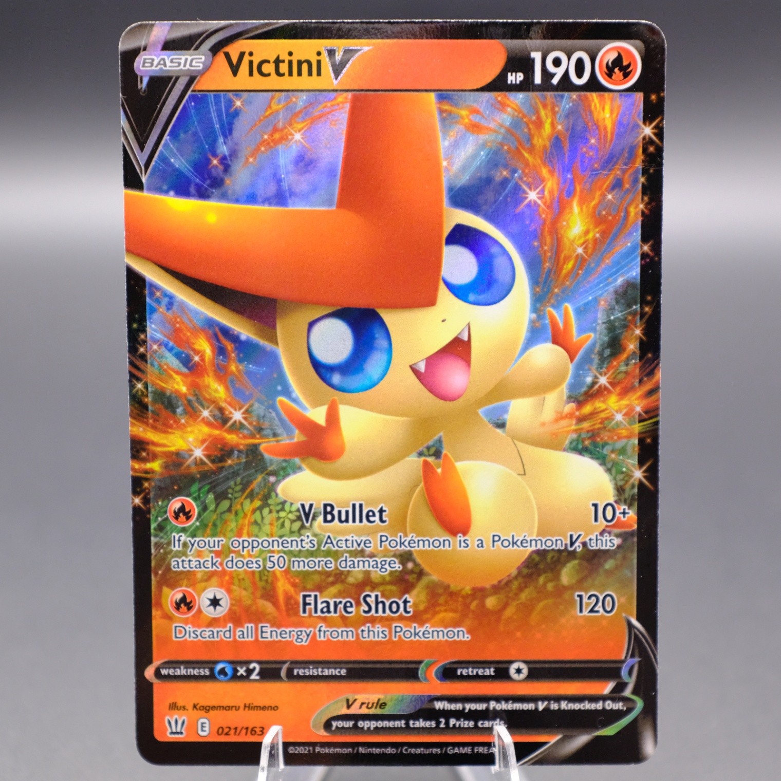 Victini V 021/163 Ultra Rare SWSH05: Battle Styles Pokemon TCG NM