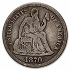 1870 Liberty Seated Dime Fine