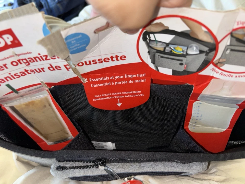 Organizador de Cochecito Skip Hop Grab & Go Ajuste Universal con Cremallera Muñequera Gris Nuevo con Etiquetas Foto 4 de 4