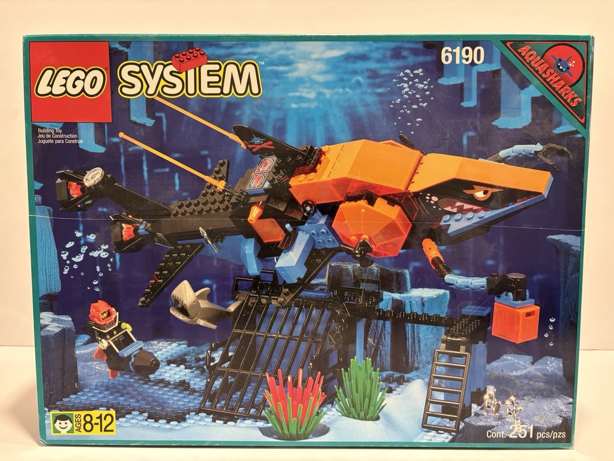 Lego 6190 Shark's Crystal Cave, Aquazone 1996, Complete With Box