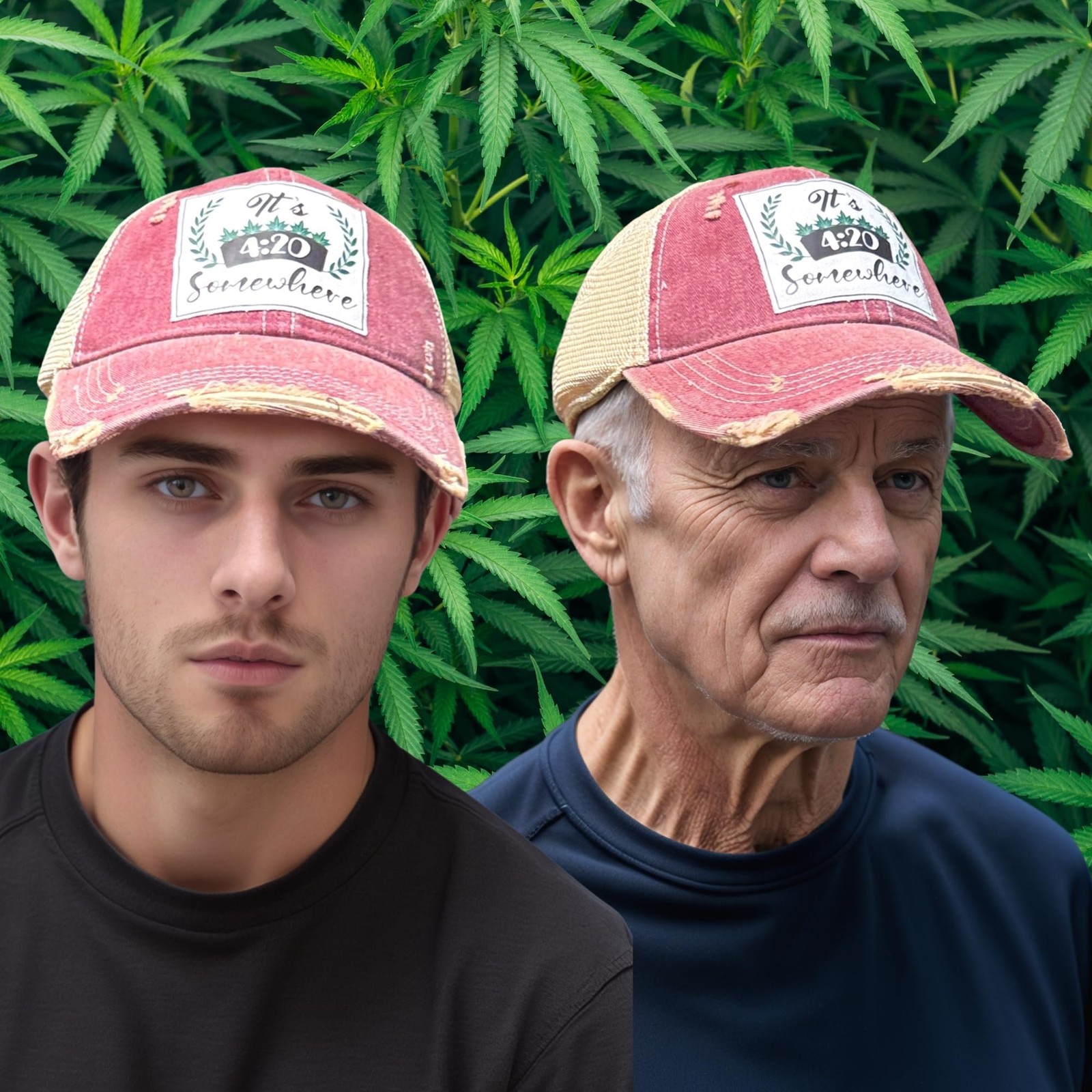 Popfizzy Weed Hat for Men and Women, It’s 420 Somewhere Marijuana Hat, Weed